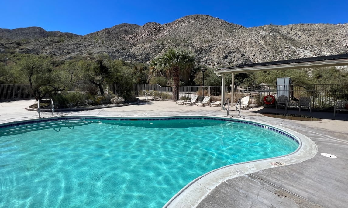 The outdoor pool at Agua Caliente Hot Springs.