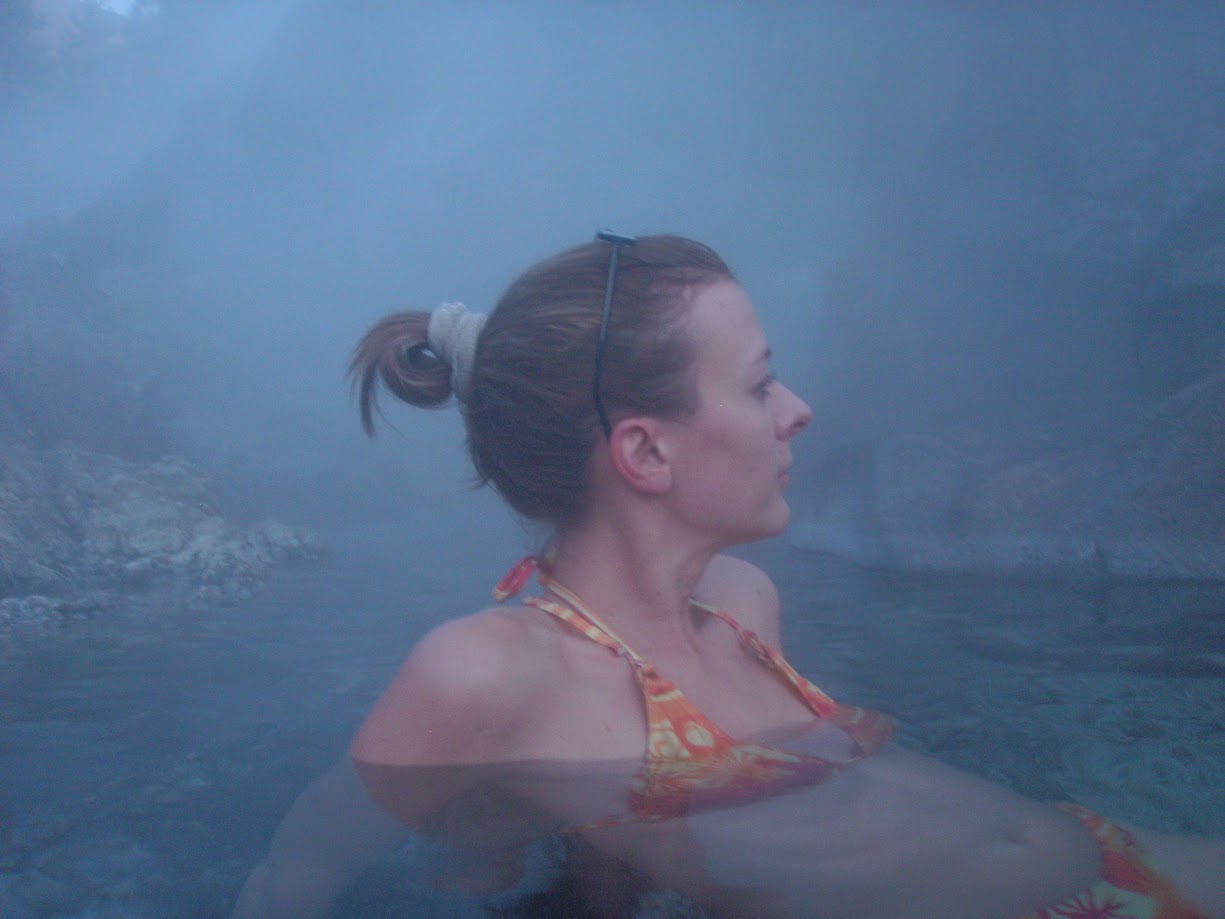 High mountain hot potting at Kirkham Hot Springs